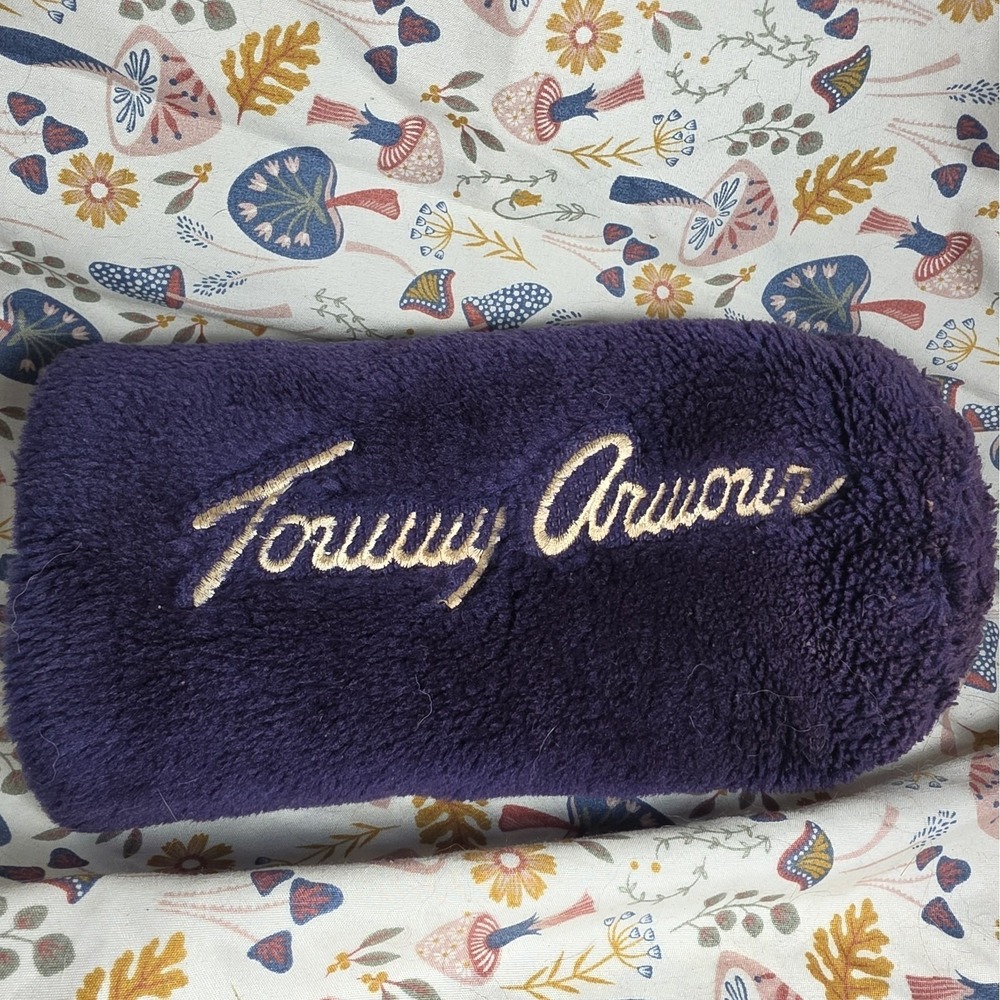 Tommy Armour OS #3 Wood Head Cover Purple Vintage Fuzzy Golf Club Protector
